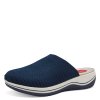 Uzavřené textilní pantofle Jana - modré