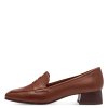 Hnědé kožené mokasíny Tamaris