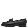 Kožené mokasíny Tamaris - černé