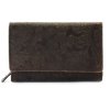 Kožená peněženka s ražbou Arwel - tmavě hnědá