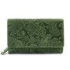 Kožená peněženka s ražbou Arwel - zelená
