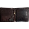 Tmavě hnědá kožená peněženka s ochranou RFID SendiDesign