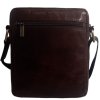 Kožená klopnová taška přes rameno Sendi Design - tmavě hnědá