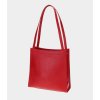 Menší kožená kabelka Elega - červená