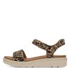 Pohodlné kožené sandály Tamaris - Leopard