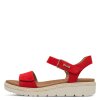 Pohodlné kožené sandály Tamaris - červené