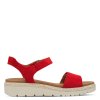 Pohodlné kožené sandály Tamaris - červené