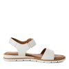 Pohodlné kožené sandály Tamaris - bílé