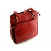 Kožený kabelko-batůžek Katana - červený