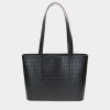 Kožená kabelka Elega Crocelia černá kroko