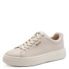 Světle pudrové kožené tenisky Tamaris