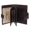 Prostorná kožená peněženka Lagen - tmavě hnědá