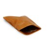 Kožené pouzdro s pružinkou na drobné - koňak