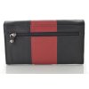 Kožená dámská peněženka - černo červená