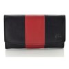 Kožená dámská peněženka - černo červená