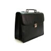 Koženková aktovka na notebook - černá