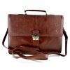 Pánská kožená aktovka s přihrádkou na notebook značky Arwel - hnědá