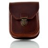Kožená kapsa na opasek Hajn - tmavě hnědá