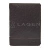 Kožená peněženka Lagen - tmavě hnědá
