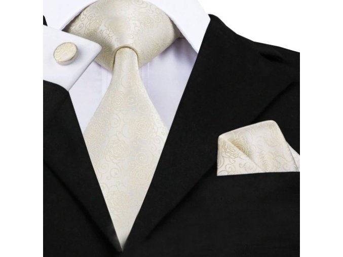 zlata svatebni kravata kravatovy set