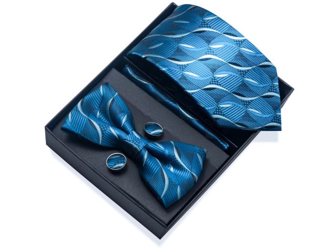 modry kravatovy set motylek kravata 02