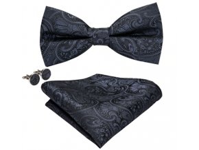 motylek kravata manzety kapesnicek cerny elegantni svatebni