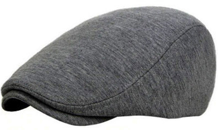 Atraktivní čepice / bekovka melírovaná pro celoroční nošení - tmavě šedá