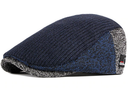 Pánská hřejivá bekovka dvoubarevná - modrá