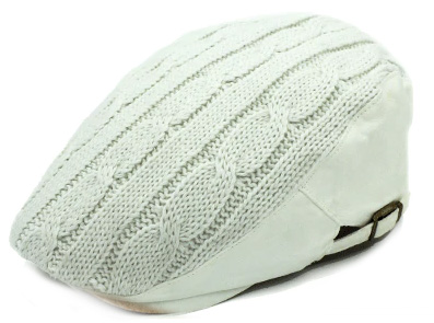 Pánská bekovka - pletená bílá hřejivá