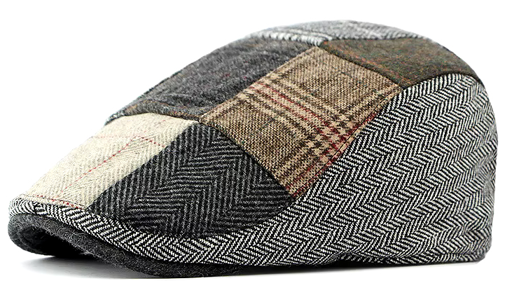 Pánská hřejivá bekovka károvaná - šedo béžová