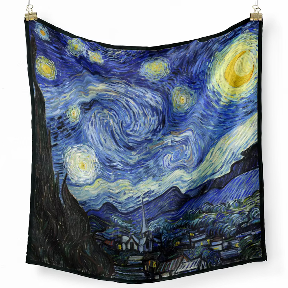 Atraktivní šátek s malbou - Van Gogh, Hvězdná noc