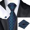 535 kravatovy set modry s texturou 100 hedvabi