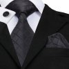 cerna kravata set kapesnicek manzety