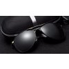 Set: Atraktivní sluneční brýle pilotky Police - černé stříbrné