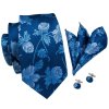 elegantni kravatovy set modry kapesnicek manzety kravata