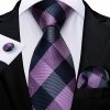 kravata kravatovy set darkovy set kapesnicek kravata fialova kostkovana