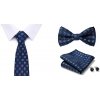 kravata modra kapesnicek motylek modry elegantni pansky