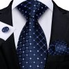 modra kravata modry kravatovy set kapesnicek manzety
