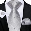 stribrna kravata set motylek manzety svatebni kravata slavnostni