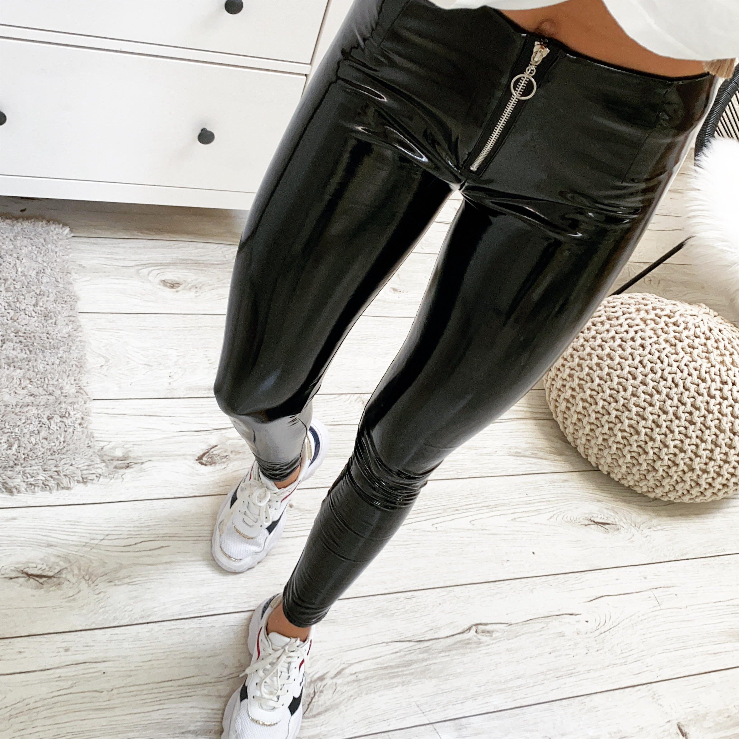 Latex legíny Zipper Velikost: S/M