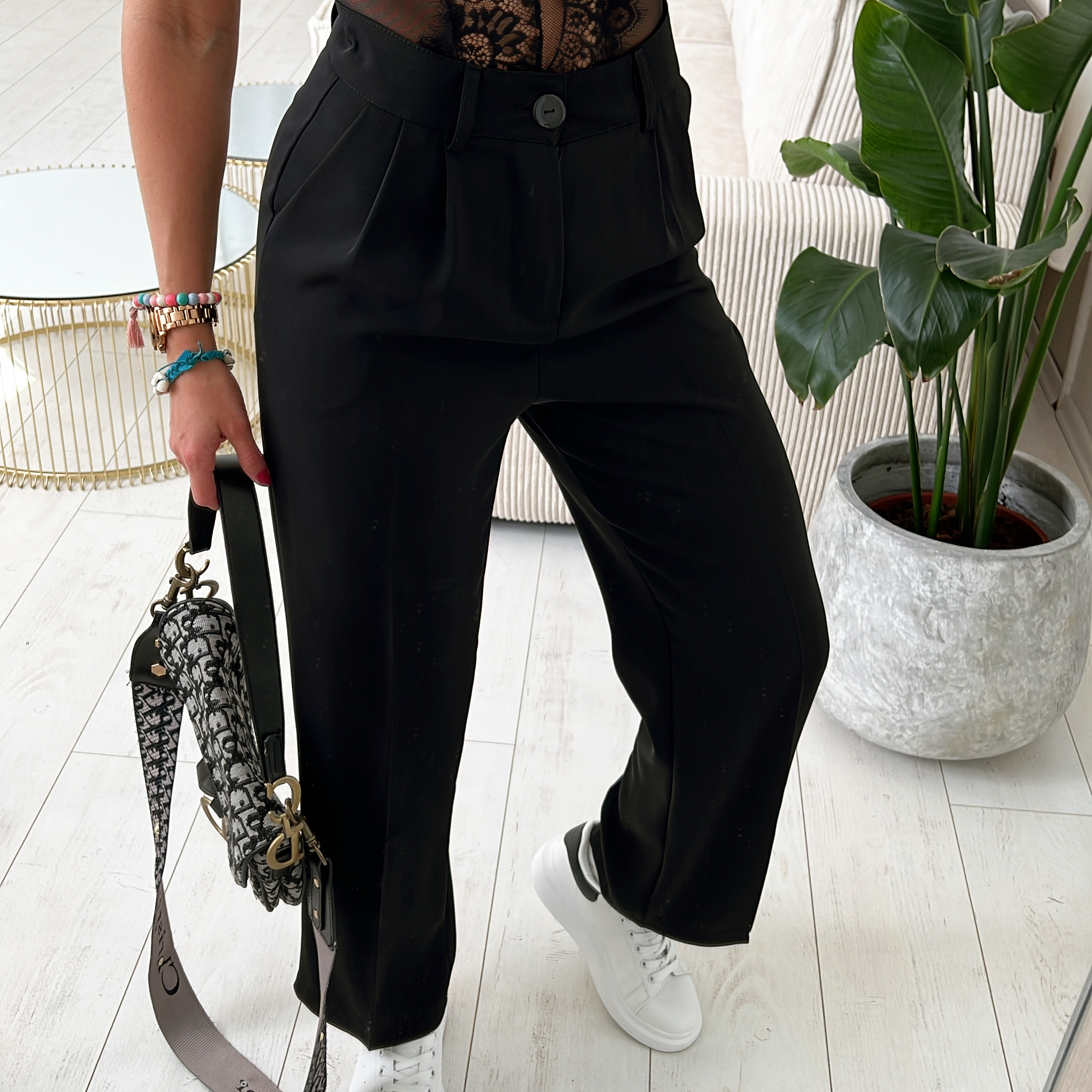 Elegantní kalhoty Marina Barva: Černá, Velikost: M