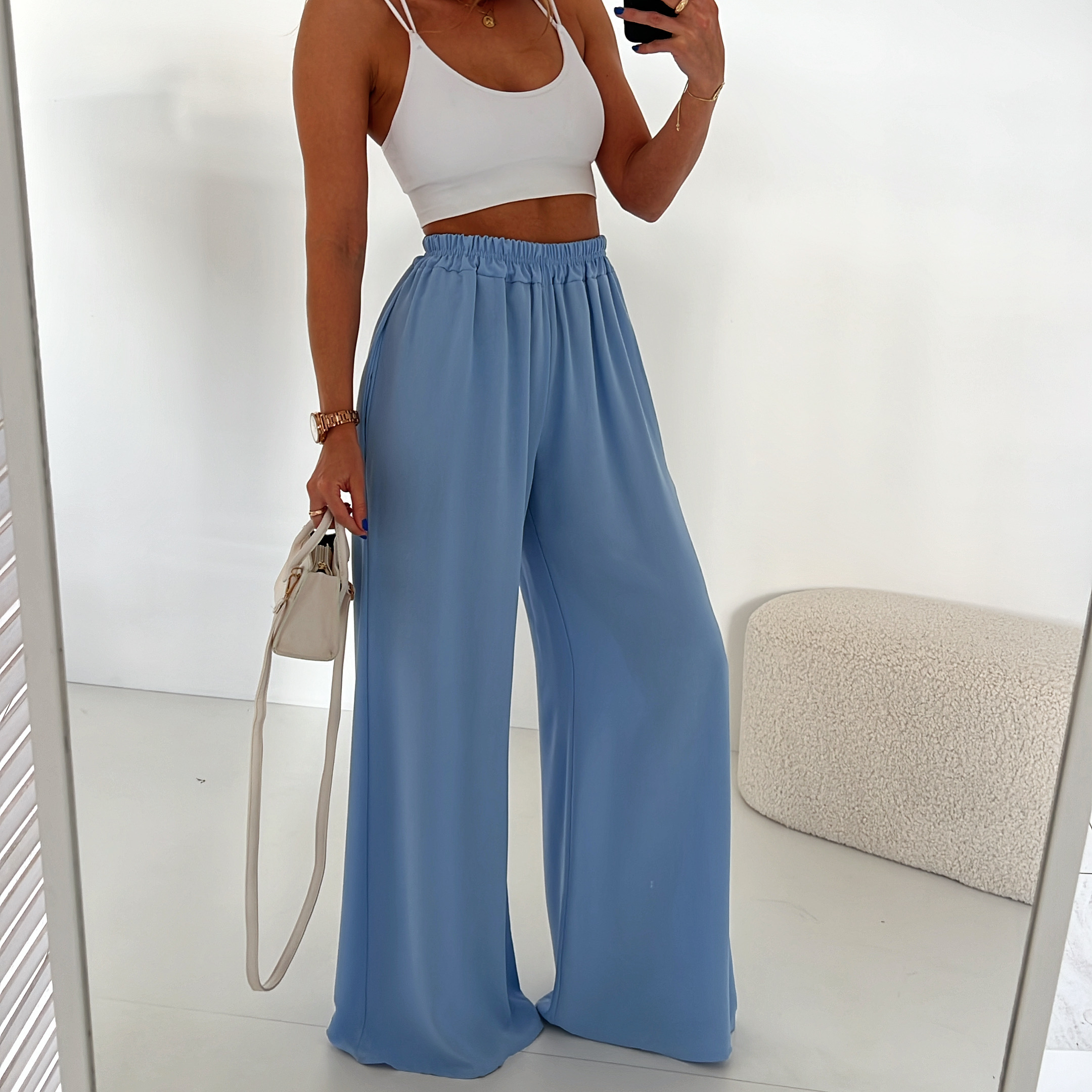 Volné kalhoty s kapsami Dory Barva: Modrá