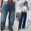 Wide leg džíny s překřížením Selara
