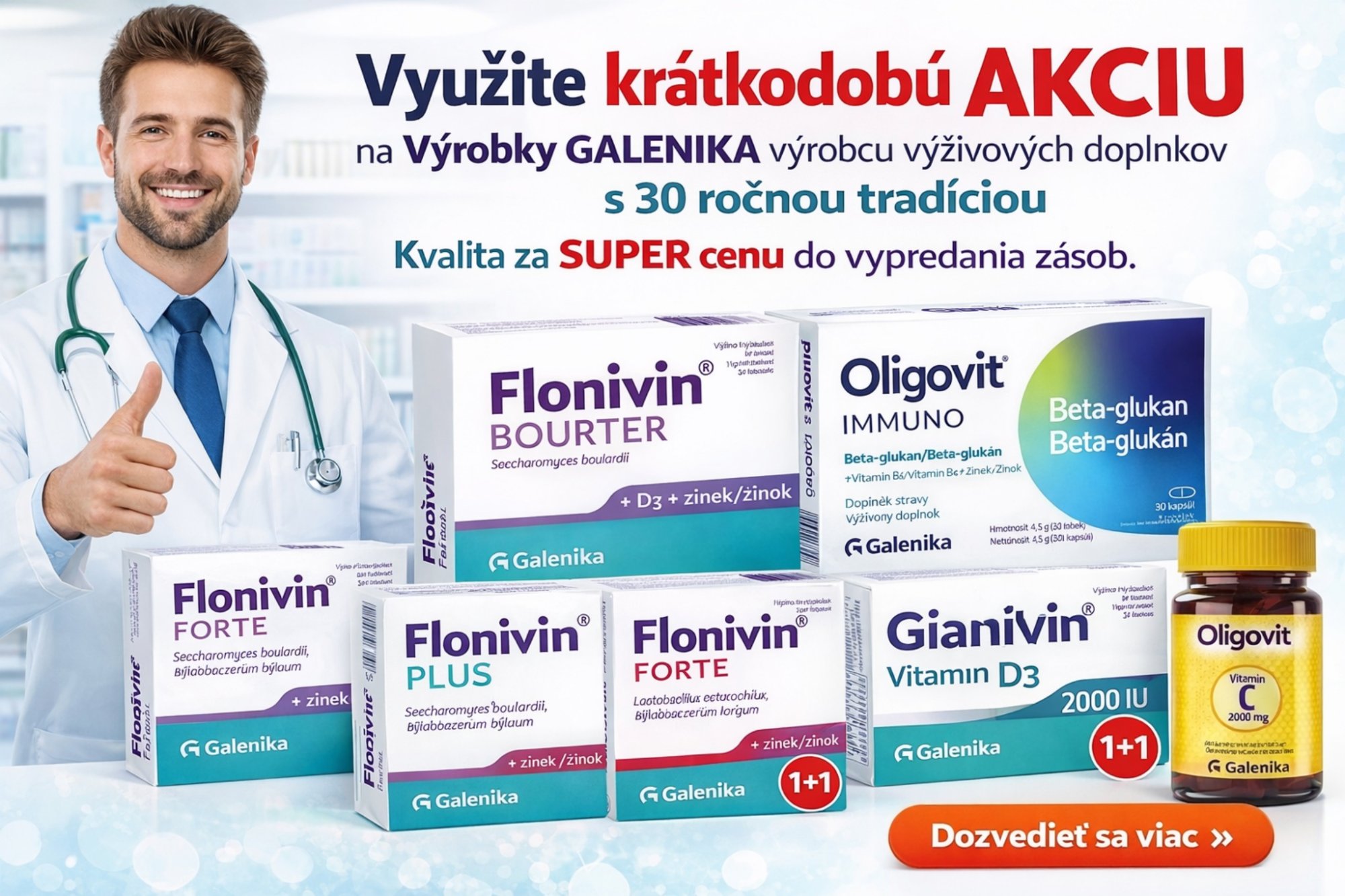 Náš farmaceut odporúča: Galenika – overená značka pre imunitu, trávenie aj energiu