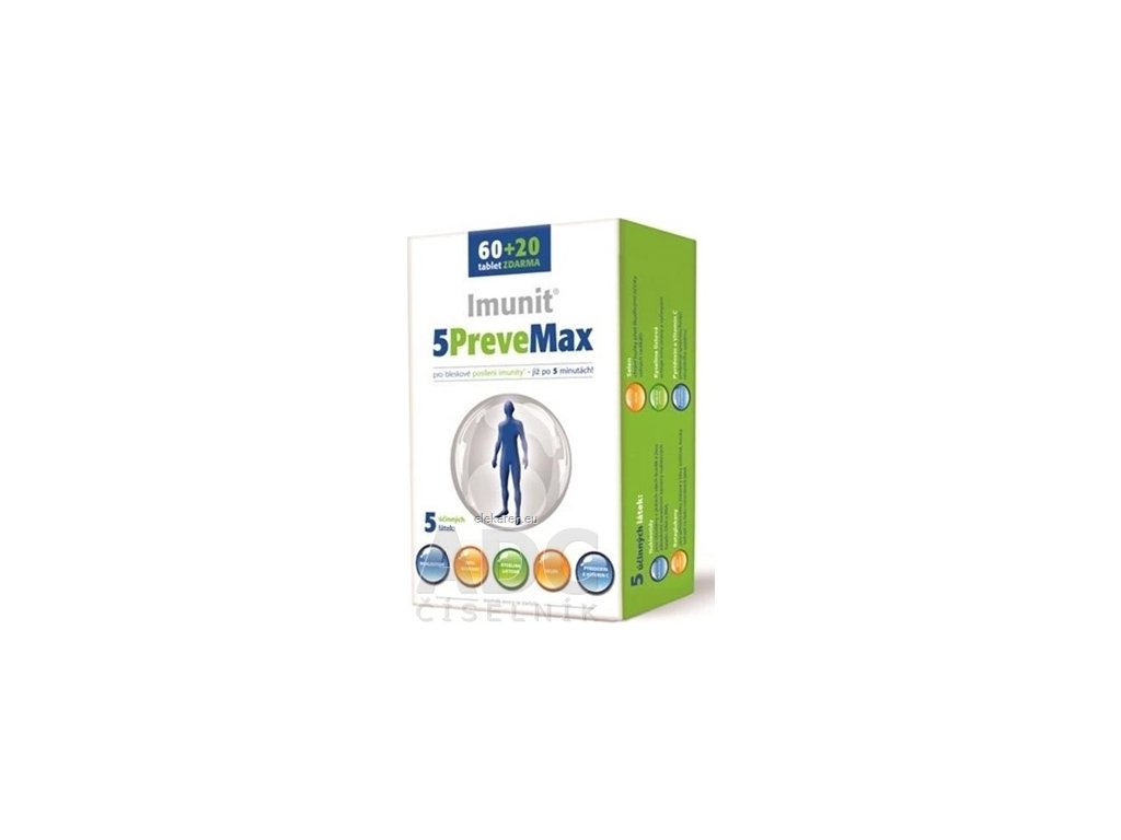 Imunit 5PreveMax - tbl (s nukleotidami a betaglukanom) 60+20 zadarmo (80 ks)