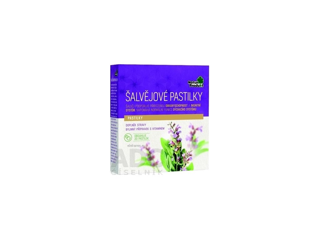 NaturProdukt ŠALVIOVE PASTILKY - 1x20 ks