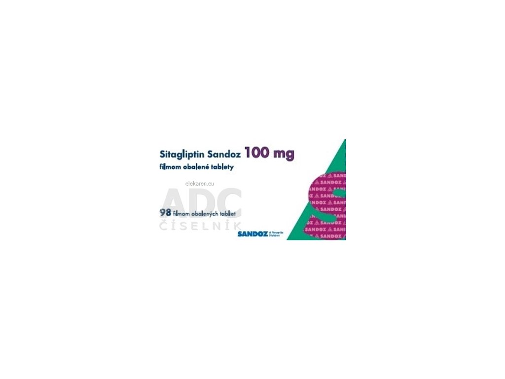 Sitagliptin Sandoz 100 mg - 1x98 ks