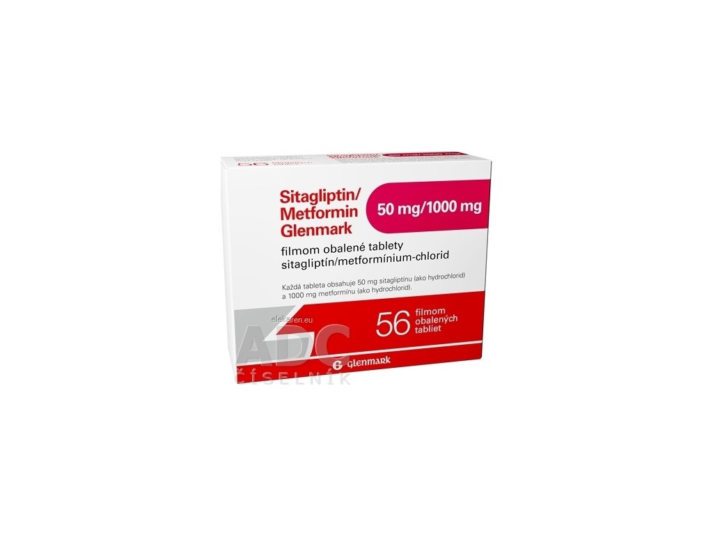 Sitagliptin/Metformin Glenmark 50 mg/1000 mg - 1x56 ks