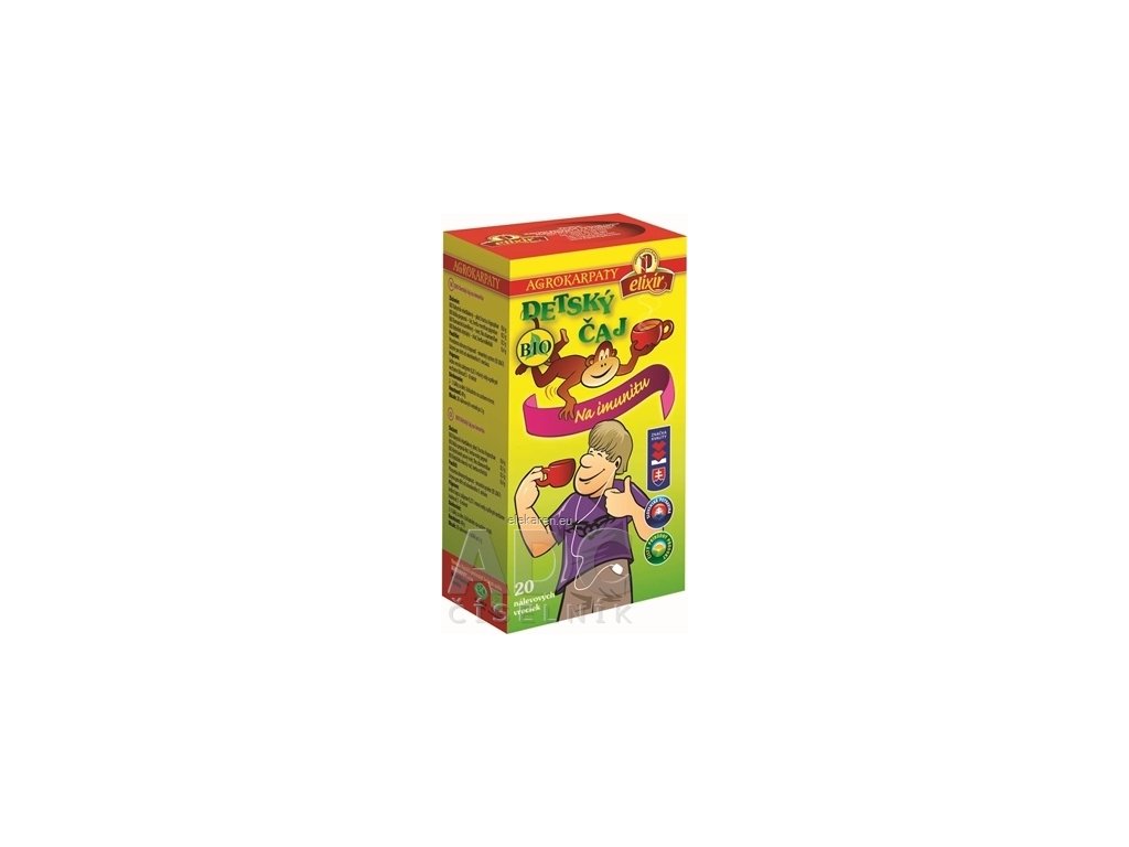 AGROKARPATY DETSKÝ ČAJ BIO Na imunitu - bylinný čaj, čistý prírodný produkt, 20x2 g (40 g)