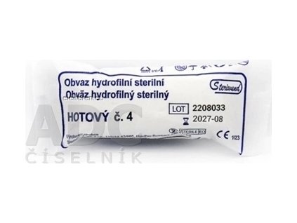Steriwund Obväz hydrofilný sterilný HOTOVÝ č.4 - 1x1 ks